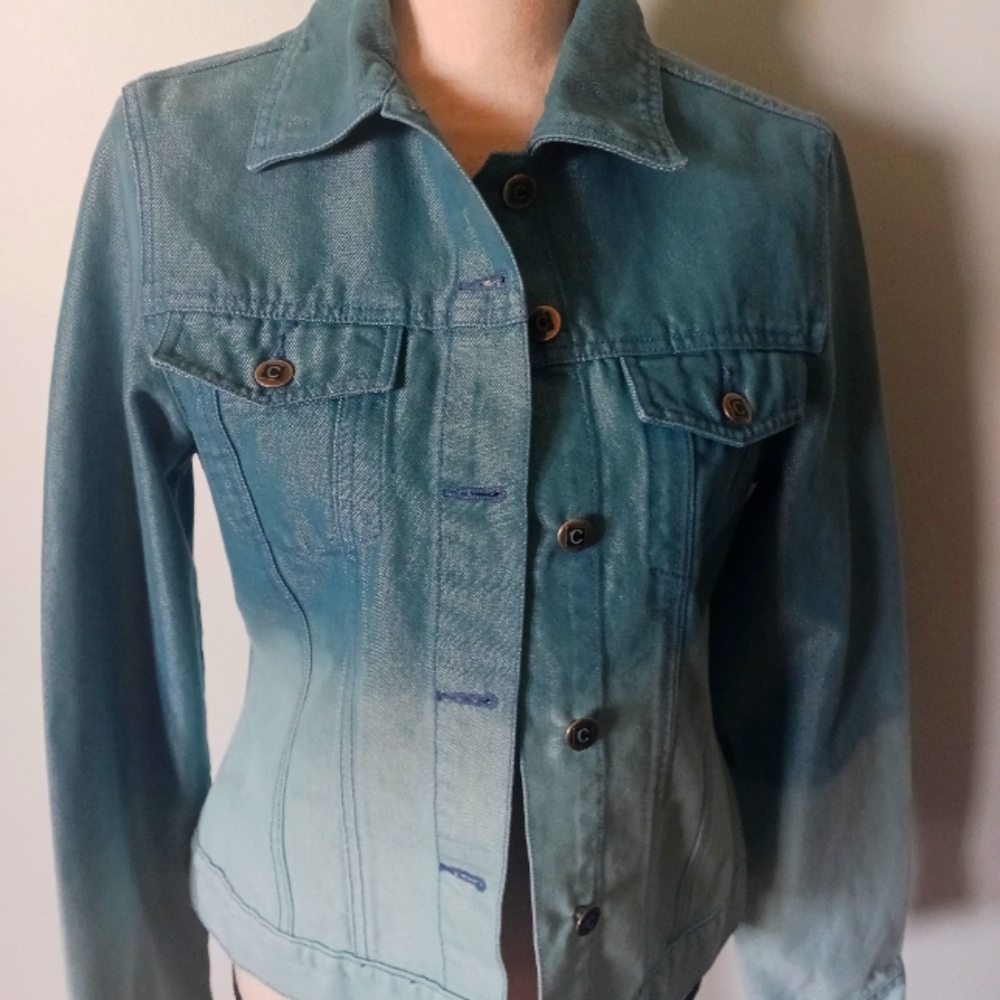 Embroidered  Crest Jeans  Company USA Jacket L